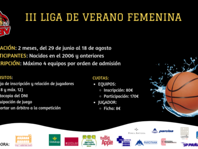 Hojas de inscripción de las Liga de Verano masculina y femenina